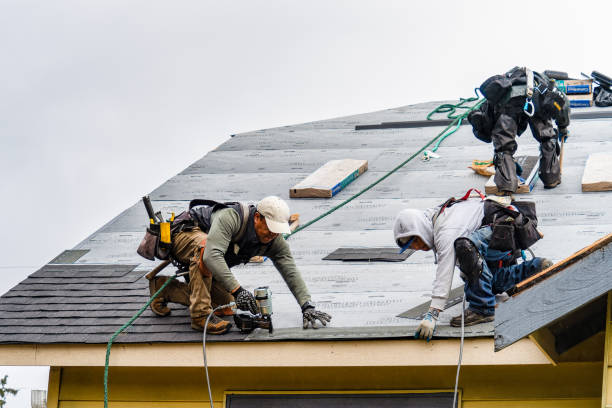 Professional Gutter Installation technician working in Hubbardsville, NY